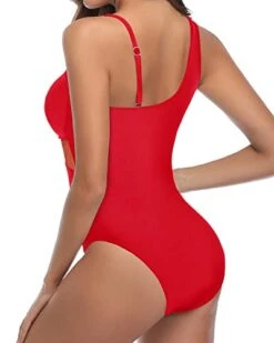 Tummy Control Mesh One Piece Swimsuit For Curvy Women-Red -Bikini Beach Shop 312lHnjflxL 0832607a 0ff4 4b4f b89d 98a62d72c686
