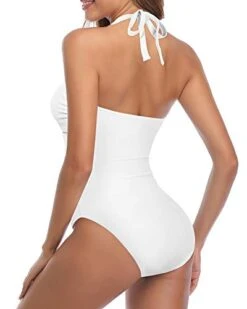 Stylish High Waisted Cutout Tummy Control One Piece Swimsuits-White -Bikini Beach Shop 31LGeW8BklL 17092cdd 1458 476c 9b4d 0bc0f3a4188c