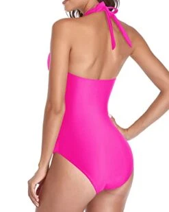 Sexy Long Torso Swimwear Black Halter Bathing Suits-Neon Pink 6 Sexy Long Torso Swimwear Black Halter Bathing Suits-Neon Pink -Bikini Beach Shop 31SgKGAXB1L 69797ca0 1ad3 4485 8ab9 b3ba9d6094fa