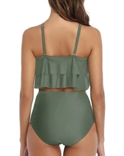 Feminine And Gorgeous Two Piece Ruffle Bikini-Army Green -Bikini Beach Shop 31UCdyEnXfL a49d5927 7540 450b 8bd6 b6bd04a006c6