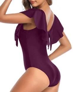 Removable Padded Push Up Bras One Piece Swimsuit For Women-Maroon -Bikini Beach Shop 31clyvFNQCL 9038ab74 918f 4b3c 8b6f dc3dd12a27b3