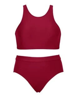Women Two Piece Swimsuits High Waisted Bikini Set-Red 7 Women Two Piece Swimsuits High Waisted Bikini Set-Red -Bikini Beach Shop 31liudQYVgL
