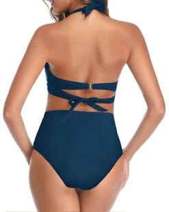 Two Piece Self-Tie Halter Neck Pleated Front Panel Push Up Bikini-Teal 7 Two Piece Self-Tie Halter Neck Pleated Front Panel Push Up Bikini-Teal -Bikini Beach Shop 41 Kmnl3v2S fbb9e080 d4d4 44b7 8cb5 0709b2ec192a