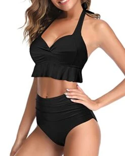 Adjustable Halter Neck Two Piece Swimsuits-Black -Bikini Beach Shop 410bkg 6S5L e040f015 f93c 44ef a251 e24ab93657c4
