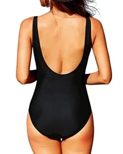Vintage Tummy Control Mesh One Piece Swimsuits Padded Push Up Bra-Black 6 Vintage Tummy Control Mesh One Piece Swimsuits Padded Push Up Bra-Black -Bikini Beach Shop 413gqKPUWQL