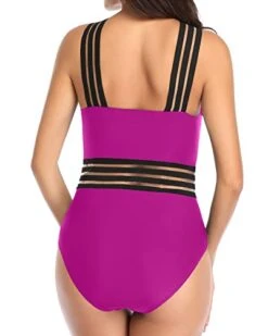 Shoulder Curve Perfectly One Piece Front Crossover Swimwear-Hot Pink -Bikini Beach Shop 414 Lh2p7vL 93fd440e 61a3 4ce1 9b8f cc9ab749a730