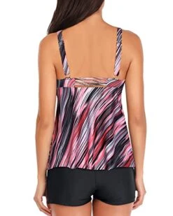 Slimming Flyaway Tankini Tops Shorts And Boyshorts-Pink Stripe -Bikini Beach Shop 414htcAdZ4L 33fd78e9 0c6a 49cf a769 91741cf069dd