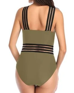 Sexy Shoulder Curve One Piece Tummy Control Bathing Suit-Olive Green 7 Sexy Shoulder Curve One Piece Tummy Control Bathing Suit-Olive Green -Bikini Beach Shop 416fZ0f86oL 731269e4 1ccb 4e26 9728 a111ff596209