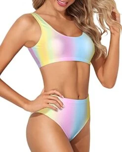 Women's Sexy High Waisted Bikini Crop Top High Cut Swimsuit-Color Stripes -Bikini Beach Shop 417HdLjVrdL ef87f120 9a30 4e58 b418 b8477e7bd9a7