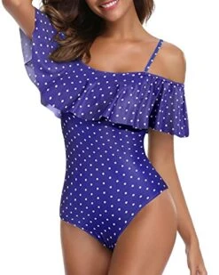 Retro Tummy Control One Piece Swimsuit Off Shoulder Women's Bathing Suit-Navy Blue Polka Dot 6 Retro Tummy Control One Piece Swimsuit Off Shoulder Women's Bathing Suit-Navy Blue Polka Dot -Bikini Beach Shop 419F1tuEgRL 5e88440b 7446 4299 82bc 6a2dfc897369