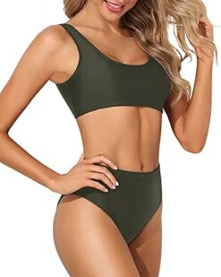 Push-Up Bra Support Bikini Set Two Piece Scoop Neck Bikini For Women-Army Green -Bikini Beach Shop 419j87xJdvL 604023fb 8f5f 4348 961b d4c3d45abefe