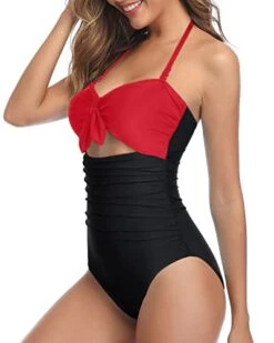 Tummy Control Halter Swimsuit Halter Backless One Piece Swimsuits-Neon Red 6 Tummy Control Halter Swimsuit Halter Backless One Piece Swimsuits-Neon Red -Bikini Beach Shop 41CD5zEmxaL 00d72ce3 4bf0 4631 914d 9795e8471129
