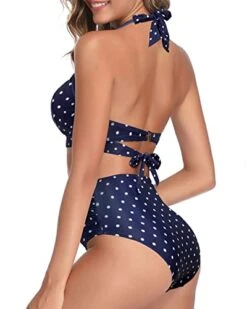 Retro Halter Ruched High Waist Bikini Bottom-Blue Dot -Bikini Beach Shop 41Cr2SBazLL 672aef49 ba42 4754 9acf 7284657c4df9