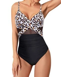 Women's Push Up One Piece Swimsuits Cutout Mesh Front Cross Swimwear 6 Women's Push Up One Piece Swimsuits Cutout Mesh Front Cross Swimwear -Bikini Beach Shop 41Cu4McGmqL