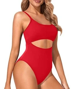 Strappy Cutout Lace Up One Piece Bathing Suit For Women-Red -Bikini Beach Shop 41D6CYYFJ L 8e642d54 cf40 42a6 9cb6 03c8a2058eea