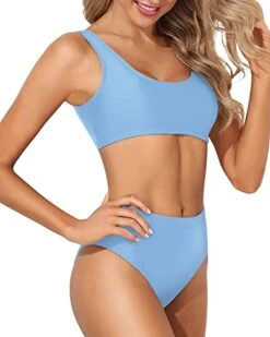 High Waisted Swimsuit Bottoms Crop Top High Cut Swimsuit-Light Blue -Bikini Beach Shop 41DW671c8ZL c0f5de41 abac 4c33 8ac3 3f9d33f660e4