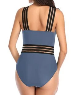 Sexy Crisscross Mesh Straps One Piece Tummy Control Bathing Suit-Grey -Bikini Beach Shop 41FCwBzcisL 62fb419a 2951 4ecd 88b0 7c866f9711be