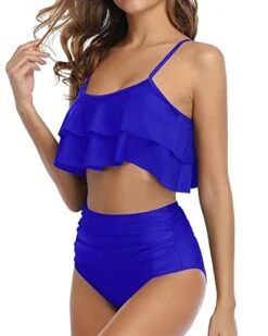 Two Piece Vintage-Inspired Ruffle Bikini High Waisted Bottom-Royal Blue 6 Two Piece Vintage-Inspired Ruffle Bikini High Waisted Bottom-Royal Blue -Bikini Beach Shop 41Fvu2swSZL e29d89a7 f0a7 4904 95d9 1ac83e4fe3f8