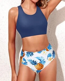 High Waisted Swimsuits Full Coverage Bottom-Tropical Pineapple -Bikini Beach Shop 41Gd274yH2L e00bb42a 6116 405f 90d8 d4aca6c2ffa1