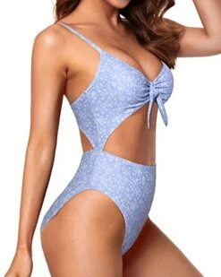 Sexy V Neck One Piece Swimsuits Sexy Monokini-Blue Floral -Bikini Beach Shop 41H1dRiDLOL 935e02da d2a9 4aff 862b 9f2b9dbb4307