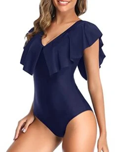 Slimming Teen Girls' One Piece Swimsuit For Women-Navy Blue -Bikini Beach Shop 41HOk5AZkhL 2f2abbcf 423a 431e b26f d3354edb1b59