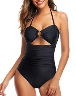 Women Cutout One Piece Swimsuits Tummy Control High Waisted Halter Bathing Suit 6 Women Cutout One Piece Swimsuits Tummy Control High Waisted Halter Bathing Suit -Bikini Beach Shop 41HtgQrMqgL