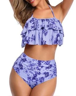 Flattering Two Piece Swimsuit For Summer Vacation-Blue Tie Dye 7 Flattering Two Piece Swimsuit For Summer Vacation-Blue Tie Dye -Bikini Beach Shop 41I9Skutq3L