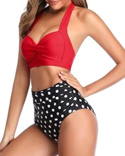 Two Piece Vintage Swimsuit High Cut Bikini Bottom-Red Dot 7 Two Piece Vintage Swimsuit High Cut Bikini Bottom-Red Dot -Bikini Beach Shop 41ILdlHzmcL 0f895c0f a9fa 4295 b75c 6a35ba36b033
