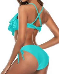 Cheeky High Cut Bottom Ruffled Bikini For Women-Aqua -Bikini Beach Shop 41JL1Oytc8L