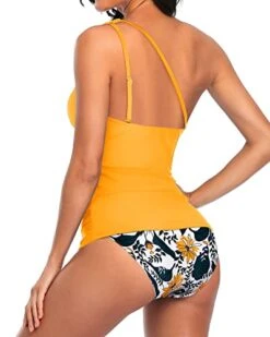 Stretchy Swimwear Top Shorts For Women Tankini Two Piece-Yellow Floral -Bikini Beach Shop 41LpeLv B5L 720bc307 4202 4e13 83e2 e40a5391ad80