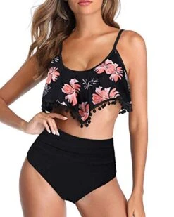 Comfortable Full Tummy Control High Waisted Bikini-Black Orange Floral -Bikini Beach Shop 41MqfPkuGkL 5dd302d3 b56e 47ae a4ca 2fe846f59f41