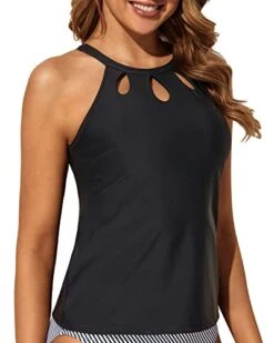 Sexy Backless Swim Tank Top High Neck Tankini Top-Black -Bikini Beach Shop 41OnEEAXswL 6415fb5f 125a 4d8d 819c ccfbe3143ee7