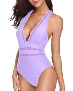 Sexy Hollow Out One Piece Swimsuits For Women Plunge V Neck Monokini -Bikini Beach Shop 41QkHgz91NL