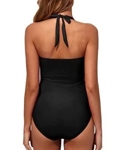 Halter Vintage Swimwear Slimming One Piece Swimwear-Black -Bikini Beach Shop 41Qr73FWHaL afec1cb8 dcdd 43ec b5aa 186797fe188d