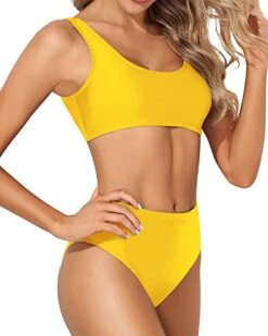 High Cut Two Piece Swimsuit Two Piece Scoop Neck Bikini For Women-Neon Yellow -Bikini Beach Shop 41RMdFMYuiL 4c569f5b 410a 4808 bc59 17e3bba29750