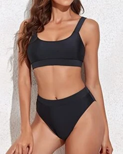 2 Piece Adjustable Shoulder Straps High Waisted Bikini Swimsuits-Black -Bikini Beach Shop 41S2iKJ92bL 6e54b26e 0a73 4dad 90e4 7b2f2d5924e0