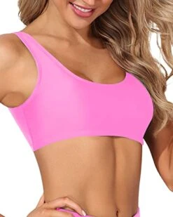 Push Up Sports Bra Bikini Top For Women's Beachwear-Light Pink 6 Push Up Sports Bra Bikini Top For Women's Beachwear-Light Pink -Bikini Beach Shop 41Tts6Mg3JL