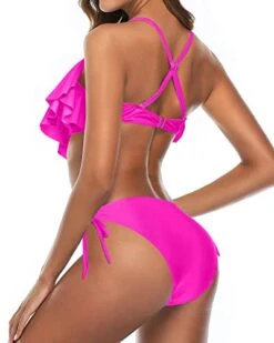 Flattering Two Piece Bikini Women Cross Back Bathing Suit-Neon Pink -Bikini Beach Shop 41UvuTchh8L de00dc1f fefa 42ff bd14 68227c66a9e2