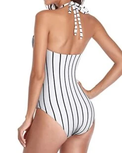 Sexy Ruched Slimming One Piece Swimsuits Backless Swimwear-White Stripe -Bikini Beach Shop 41WJt4UAAHL 7208e94b 2e95 4bbb 96d8 e375721873a3