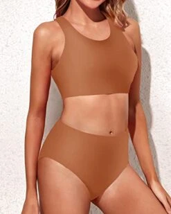 Women's Bathing Suit Scoop Neck Bikini Bottom-Brown -Bikini Beach Shop 41WXzcay2tL 0a8c93c8 9f14 4848 8415 6cbf5265f49f