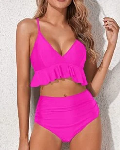 Honeymoon-Perfect Bikini Set Deep V Neck And Tummy Control-Neon Pink -Bikini Beach Shop 41WnvQKwZsL 150b192f 6e32 4f88 8978 f111bbbf7425