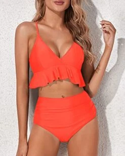 Comfortable High Waisted Tummy Control Swimsuits-Neon Orange -Bikini Beach Shop 41XPY gjZFL 828f1475 f4d4 4f6c a1e0 4ca07a3e1ae8