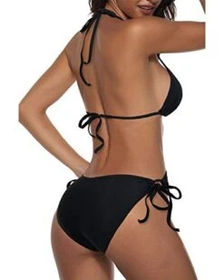 Two Piece Halter Cheeky Triangle Bikini Bathing Suit-Black -Bikini Beach Shop 41YWbGU3NyL cae2f336 73ba 40fc a46c dedacb191fba