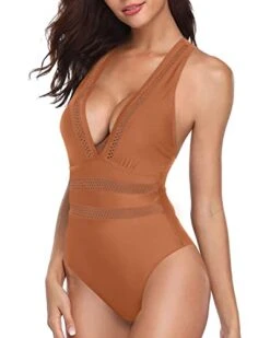 Sultry See Through Long Torso Monokini Bathing Suit-Brown -Bikini Beach Shop 41YkdxOcI2L d5651835 6b77 4548 b76c 2f8908c57d0c