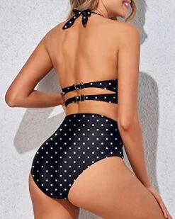 Figure Flattering Two Piece High Waisted Bikini Set-Black Dot -Bikini Beach Shop 41YwmG7jpzL 655f6e3a 3526 4a7c 980d 540e9cb59839