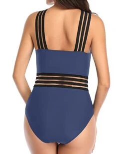 Removable Padded Push Up Bras One Piece Front Crossover Swimwear-Blue -Bikini Beach Shop 41ZpEAbX KL 22163e99 bbf6 468f 8f19 954c38933484