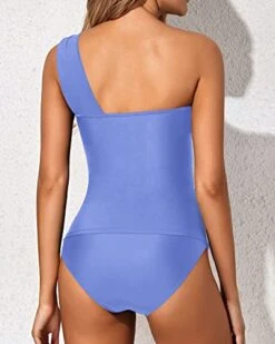 Asymmetrical Cut Ruched One Shoulder Tankini Swimsuit-Light Purple -Bikini Beach Shop 41aWeWte8YL acc97387 423d 487d 9c57 787e056e8adc