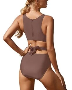Stylish Teen Girls Tummy Control Cutout Monokini-Light Brown -Bikini Beach Shop 41aaFjlUlEL