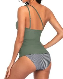 Women One Shoulder Tankini Top Bikini Bottoms For Tummy Control Swimwear-Army Green 7 Women One Shoulder Tankini Top Bikini Bottoms For Tummy Control Swimwear-Army Green -Bikini Beach Shop 41biGYX49JL b9dd4e9e 2634 48b3 ac18 4dc07c92c29b