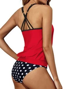 Curve-Hugging Scoop Neck Tankini Swimsuit For Women-Red Dot -Bikini Beach Shop 41cSHd hdNL 35c50b88 eb3b 4796 b9d2 e513d975b5e2